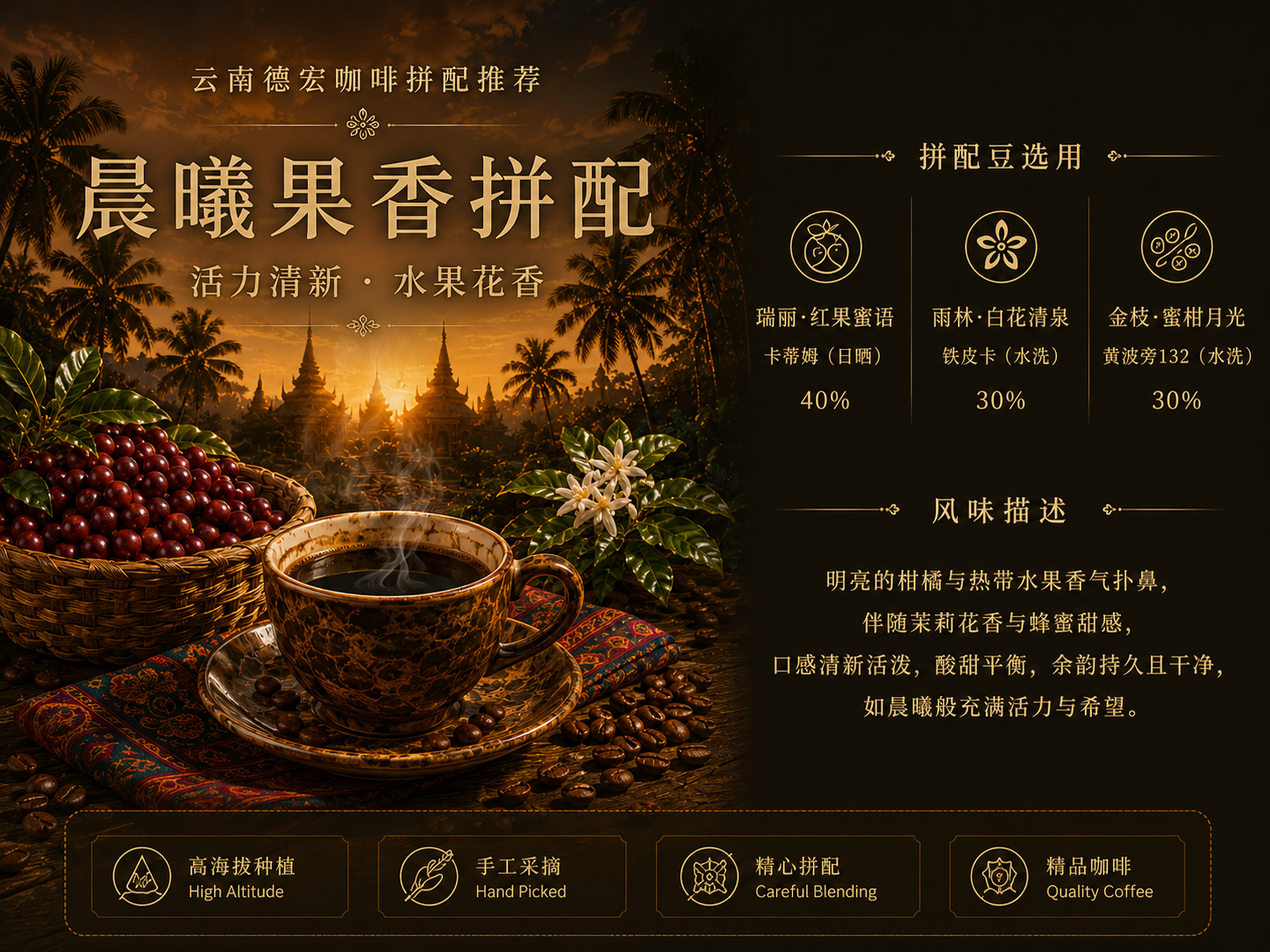 晨曦果香拼配咖啡